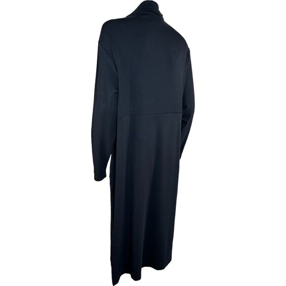 Women with Control Finespun Jersey Tummy Control Midi Dress Black TALL Large - Picture 2 of 11